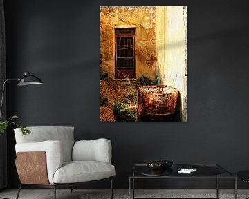 Jardin de devant d'une vieille maison à Ialysos (île de Rhodes)