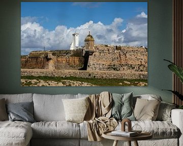 The historic fortress of Peniche, Portugal.