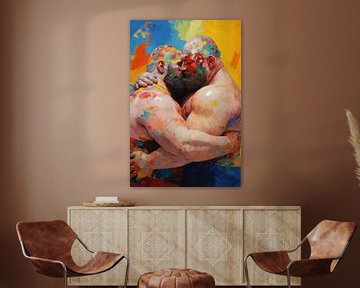 Stevige omhelzing van BEARpictureart