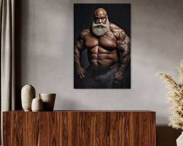 Getatoeëerde bodybuilder van BEARpictureart