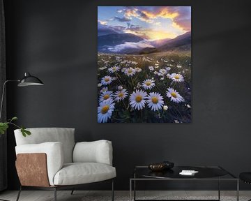 Wildflowers dance in the light
