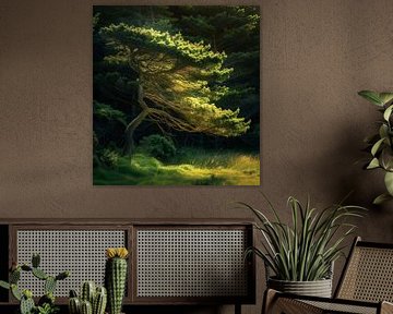 Paysage forestier allemand en été