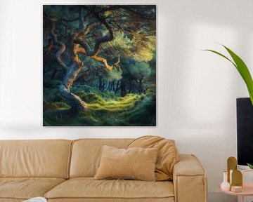 Play of colours in the summer forest