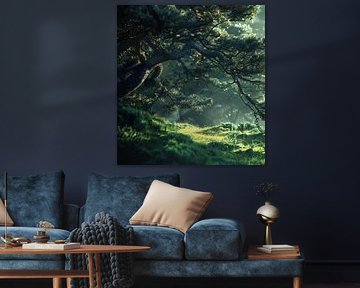 Romantic forest in summer splendour