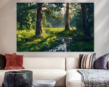 Zomerse rust in het Duitse bos