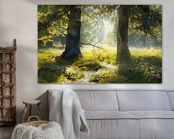 Zomerse Duitse bosidylle