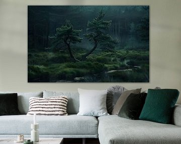 Betoverd bos in de zomer