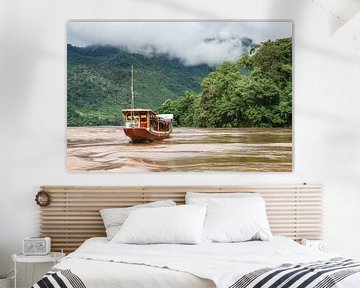 Kreuzfahrtschiff auf dem Mekong-Fluss von Erwin Blekkenhorst