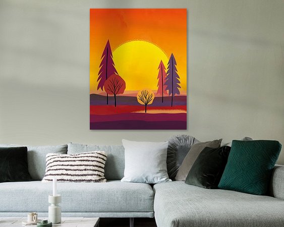 Voorbeeld van het werk in een kamer