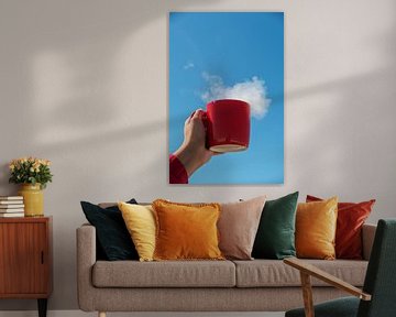 Beker vol wolken van Poster Art Shop