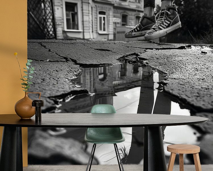 Voorbeeld van het werk in een kamer