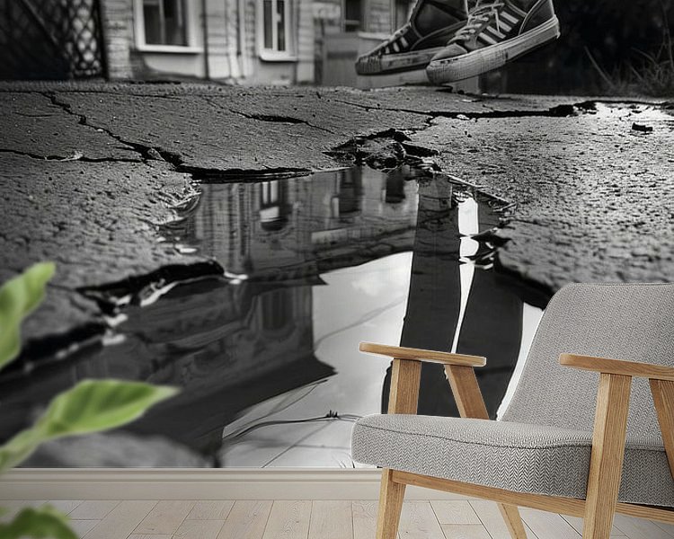 Voorbeeld van het werk in een kamer