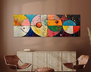 Vrolijke Vogeltje | Woonkamer van Abstract Schilderij