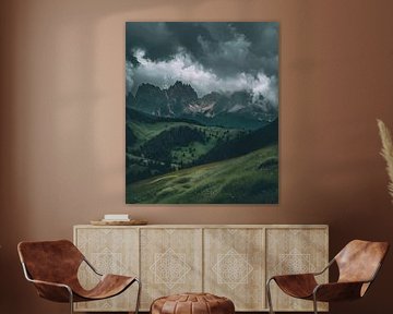 Des montagnes aux reflets dorés
