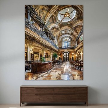 Luxury coffee bar with two floors