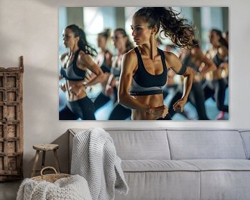 mensen in fitness of sportschool actief van Egon Zitter