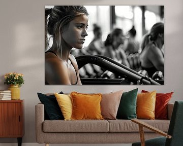 mensen in fitness of sportschool actief van Egon Zitter