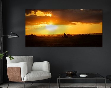 Voorbeeld van het werk in een kamer