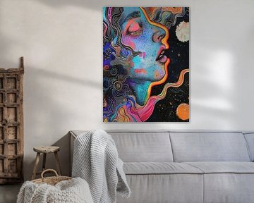 Psychedelisch Schilderij Stijl Abstract