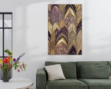 Geometrische Elegantie in Paars en Goud van Whale & Sons