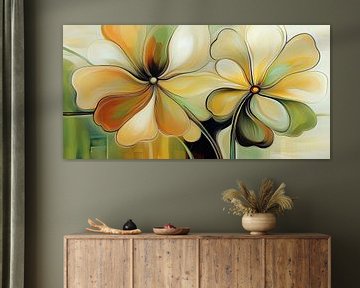 Modern abstracte bloem van Bert Nijholt