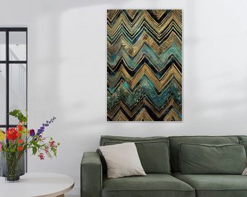 Turquoise Geometrie van Whale & Sons