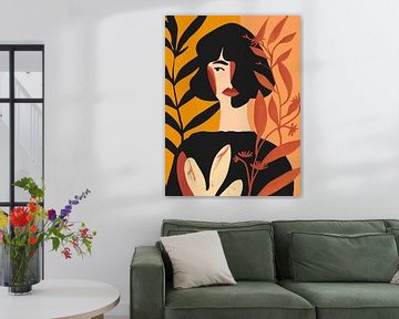 woman with plants by haroulita
