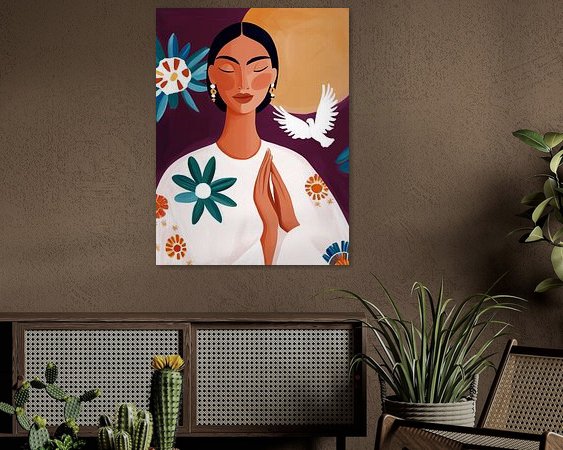 Voorbeeld van het werk in een kamer