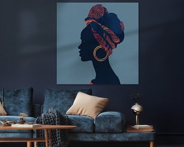 Stylish silhouette with headscarf by Poster Art Shop