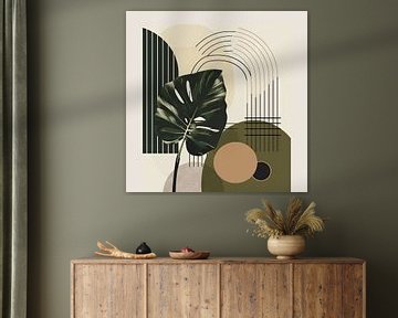 Tropische vormen en lineaire kunst van Poster Art Shop