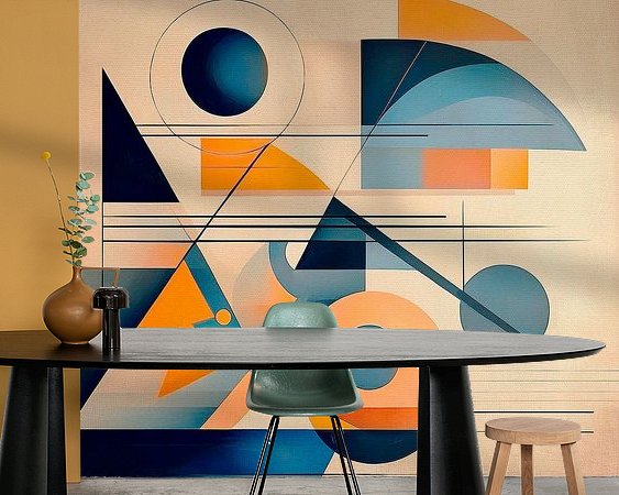 Voorbeeld van het werk in een kamer