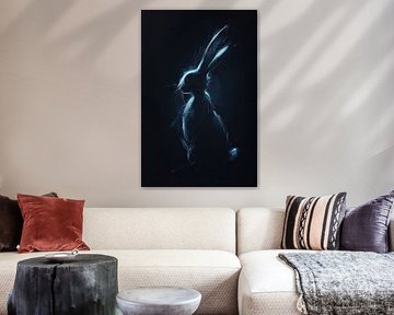Malerei Neon Kaninchen