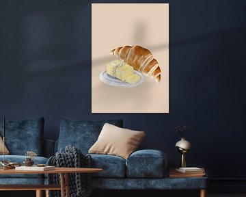 Het gouden uur met een croissant van the Branded. designs