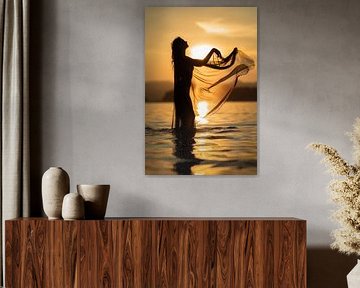 Coucher de soleil de l'élégance sur Poster Art Shop