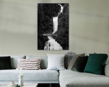 Giessbachwaterval in Zwart-Wit, Zwitserland van Henk Meijer Photography