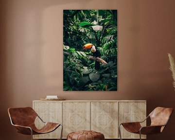 Toekan in het jungleparadijs van Poster Art Shop