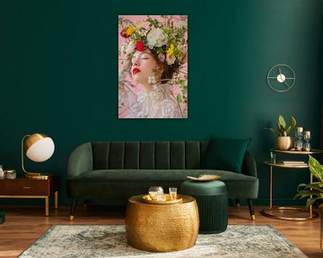 Bloemenmagie in portret van Poster Art Shop