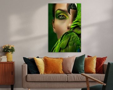 Green harmony between humans and animals by Poster Art Shop