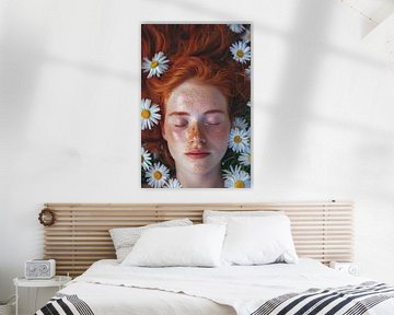 Rustige schoonheid met madeliefjes van Poster Art Shop