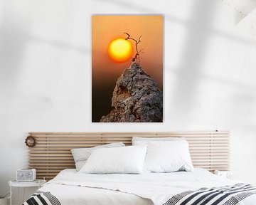 Petits guerriers au coucher du soleil sur Poster Art Shop