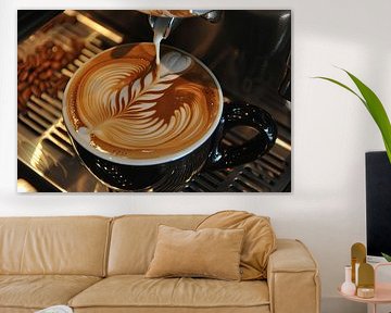eine Tasse Kaffee oder Cappuccino