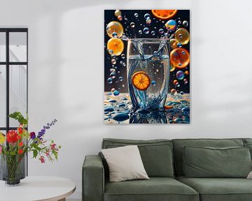 Verfrissende kunst met sinaasappel en water van Bart Veeken