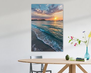 Zonsondergang aan zee van Poster Art Shop
