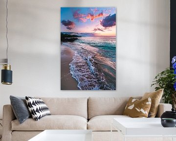 Avondsfeer aan zee van Poster Art Shop