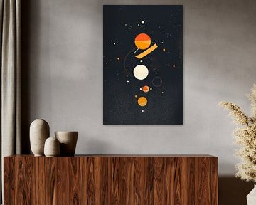 Planeten in de kosmische ruimte van Poster Art Shop