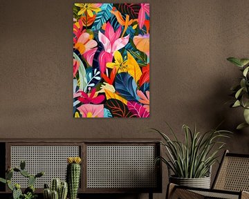 Tropische bloemenmagie van Poster Art Shop