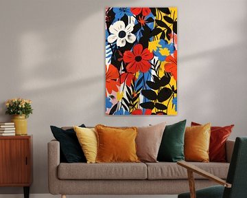 Colourful floral splendour in the design by Poster Art Shop