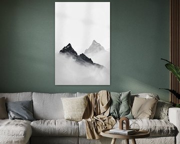 Lonely peaks in a sea of fog by Poster Art Shop