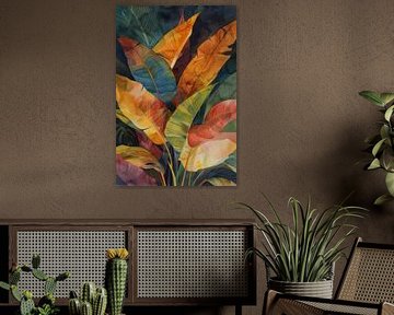 Bunte Blätter im Herbstlicht von Poster Art Shop