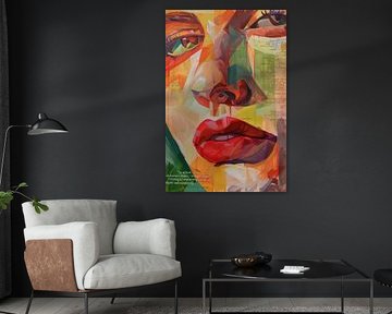 Face in vivid colours by Poster Art Shop